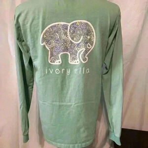 Ivory Ella Women’s Long Sleeve T-shirt. Size M. Mint Green
